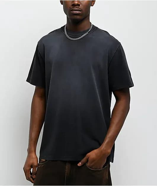 Fundamentals Black Wash Boxy T-Shirt — image 1 of 1