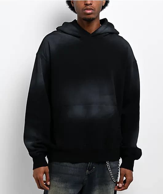 Fundamentals Spray Black Wash Hoodie — image 1 of 1