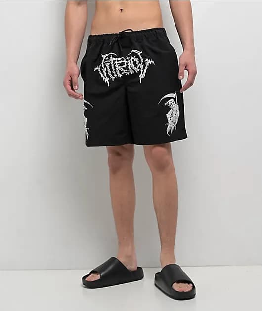 Fusion Reaper Black Board Shorts — image 1 of 1