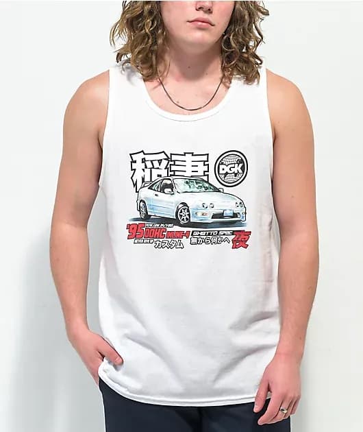 Ghetto Spec White Tank Top — image 1 of 1