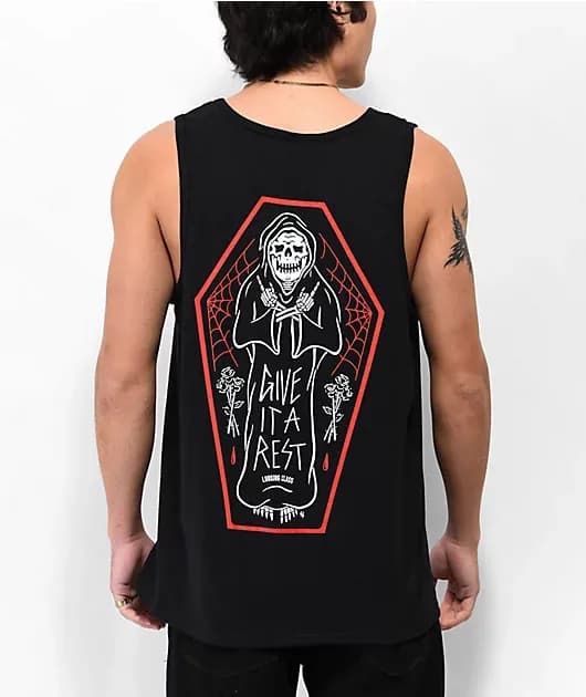 Give It A Rest Black Tank Top — image 1 of 1