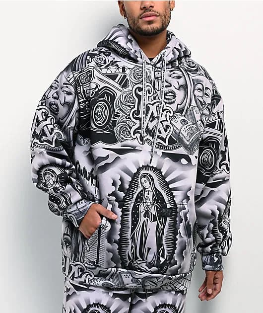 Graffiti Grey Heavyweight Hoodie — image 1 of 1