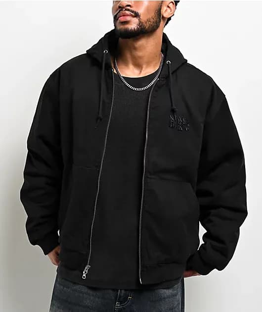 Grate Black Hooded Canvas Jacket — image 1 of 1