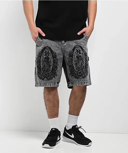 Guadalupe Black Wash Denim Shorts — image 1 of 1