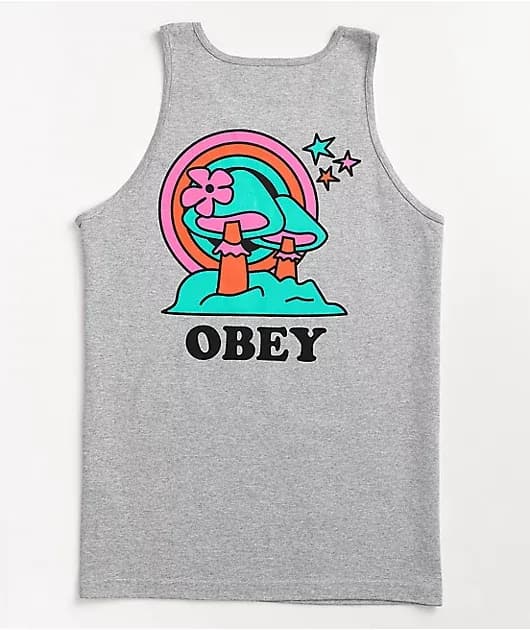 Happy Land Heather Grey Tank Top — image 1 of 1