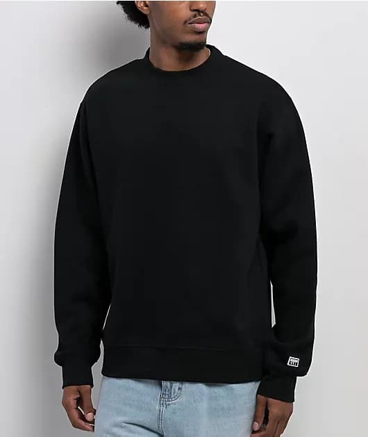 Heavyweight Black Crewneck Sweatshirt — image 1 of 1