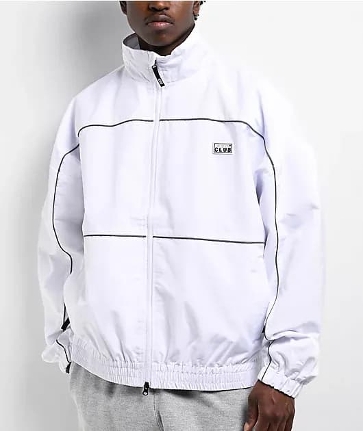 Heavyweight White Track Jacket — image 1 of 1