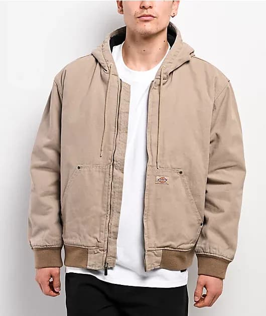 Hilham Beige Hooded Canvas Jacket — image 1 of 1
