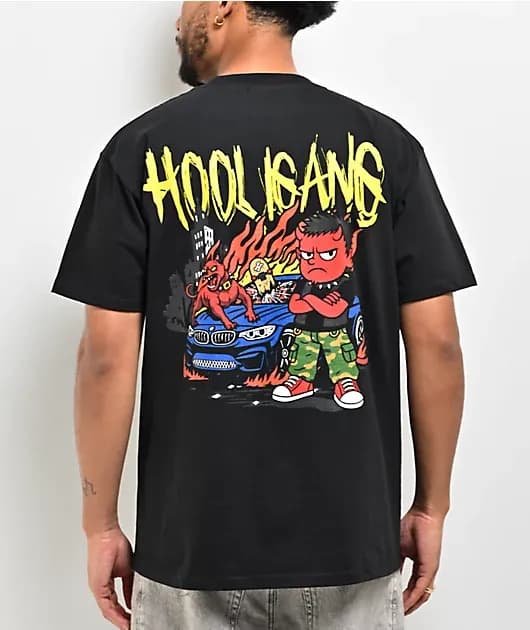 HOOLIGANG JVB Watch It Burn Black T-Shirt — image 1 of 1