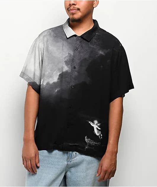 Hope Black White Button Up Shirt — image 1 of 1