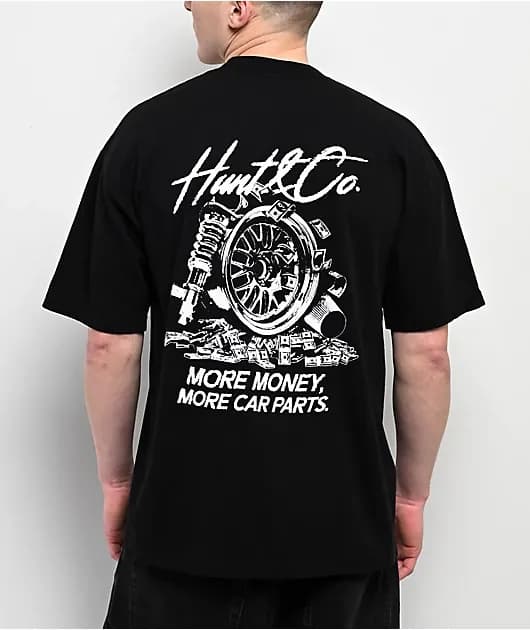 Hunt Co. More Money More Parts Black T-Shirt — image 1 of 1