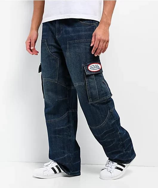 Hunter Blue Wash Cargo Jeans — image 1 of 1