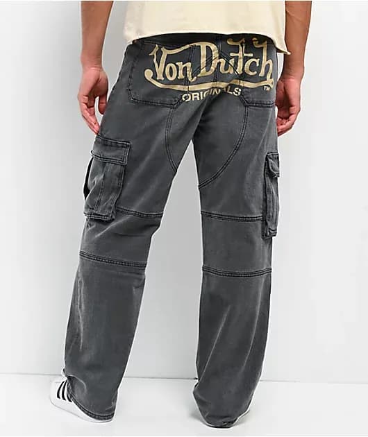 Hunter Grey Wash Cargo Jeans — image 1 of 1