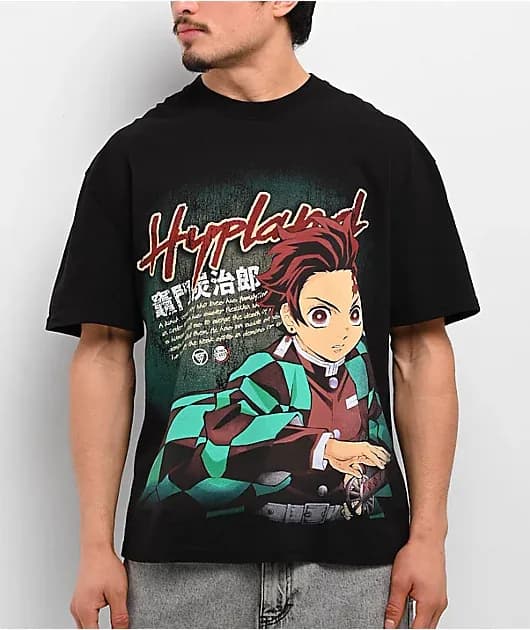 Hypland Demon Slayer Tanjiro Jumbo Black T-Shirt — image 1 of 1