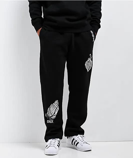 Inked Fleece Black Sweatpants — image 1 of 1