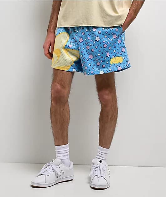Jam Stars Blue Mesh Shorts — image 1 of 1