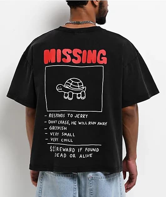 Jerry Black Wash Boxy T-Shirt — image 1 of 1