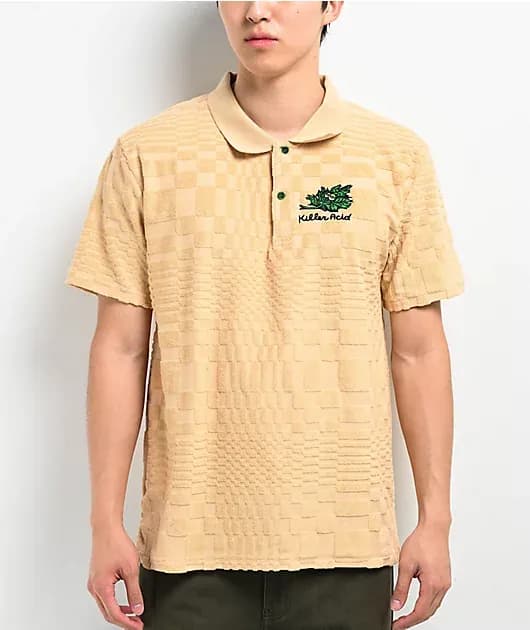 Nature Is Weird Beige Polo Shirt — image 1 of 1
