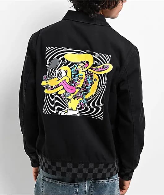 Trippy Dog Black Work Jacket — image 1 of 1