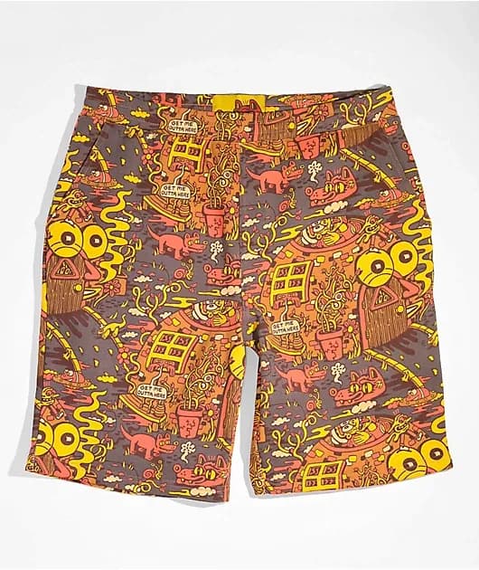 Way Out West Orange Sweat Shorts — image 1 of 1