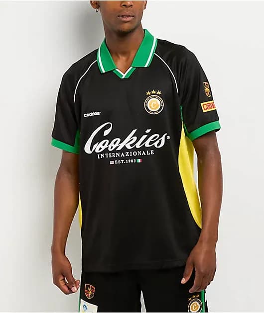 Lake Como Black Soccer Jersey — image 1 of 1