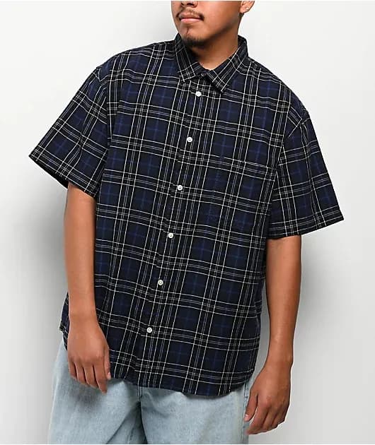 Lawson Blue Plaid Short Sleeve Shirt — image 1 of 1