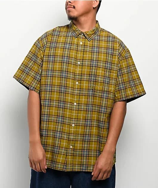 Lawson Yellow Plaid Short Sleeve Shirt — image 1 of 1