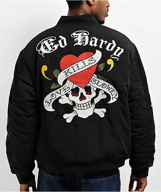 LKS Skull Black Bomber Jacket — image 1 of 1