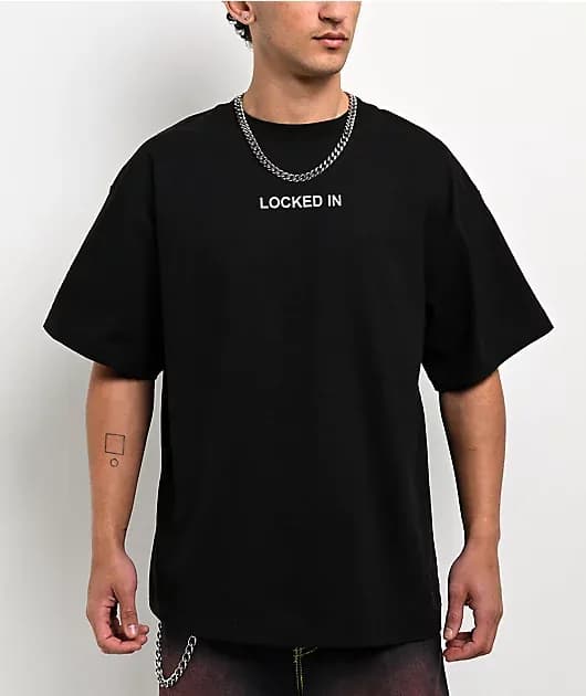 Locked In Black T-Shirt — image 1 of 1