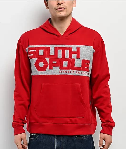 Logo Red Grey Hoodie — image 1 of 1
