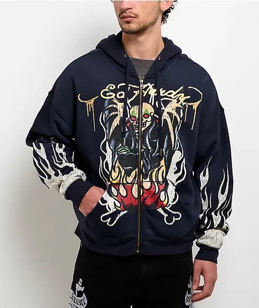 Lord Sunfade Navy Zip Hoodie — image 1 of 1