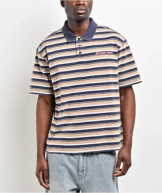 Loser Cool Stripe Blue Polo Shirt — image 1 of 1
