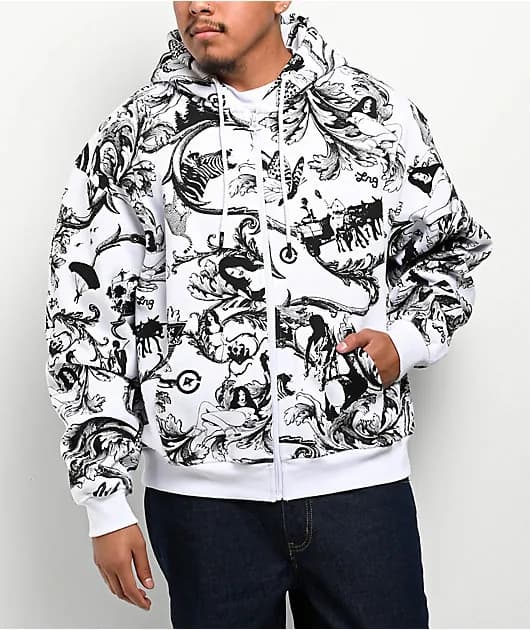 Maiden White Zip Hoodie — image 1 of 1