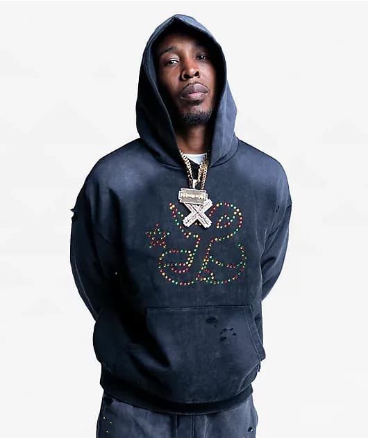 Shine On Black Wash Hoodie — image 1 of 1
