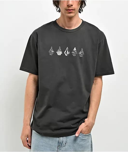 Lunar Phases Black T-Shirt — image 1 of 1