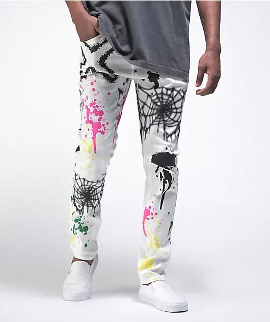 Lure White Printed Skinny Jeans — image 1 of 1