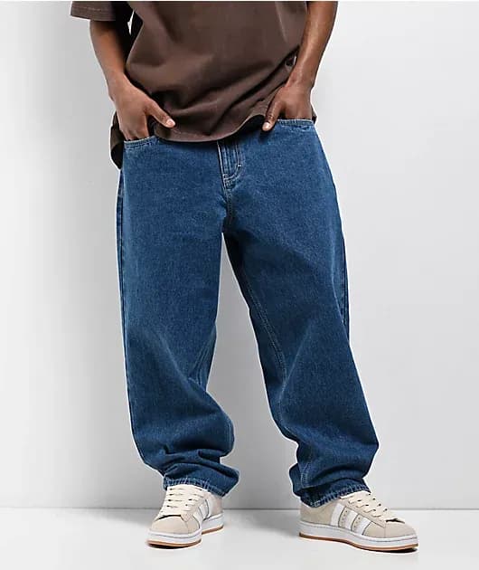 Manual Dark Blue Wash Ultra Loose Skate Jeans — image 1 of 1