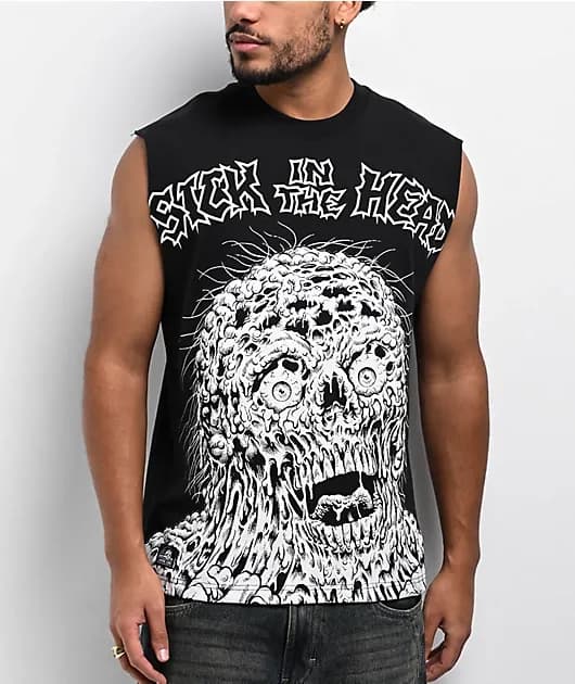 Matt Stikker Sick In The Head Black Tank Top — image 1 of 1