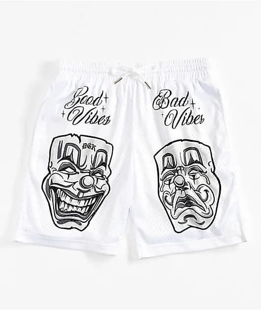 Mindset White Mesh Shorts — image 1 of 1