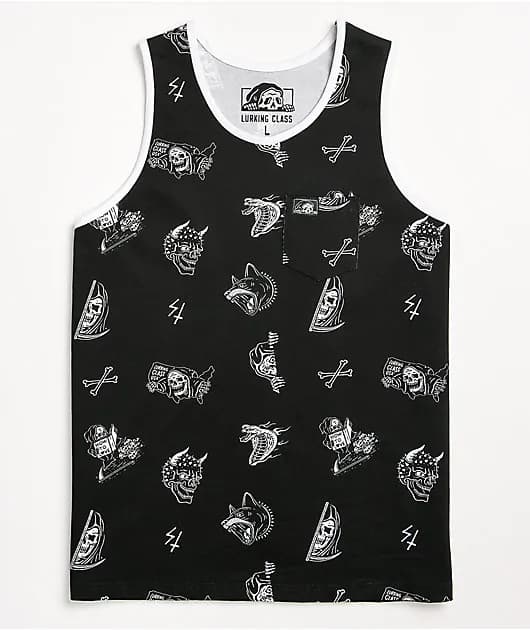 Mixed Black Tank Top — image 1 of 1