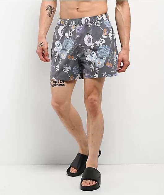 Skateboards Bouquet Grey Board Shorts — image 1 of 1