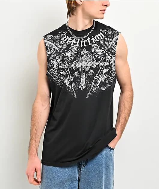 Mortal Veil Black Tank Top — image 1 of 1