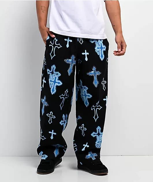 Neon Salvation Black Lounge Pants — image 1 of 1