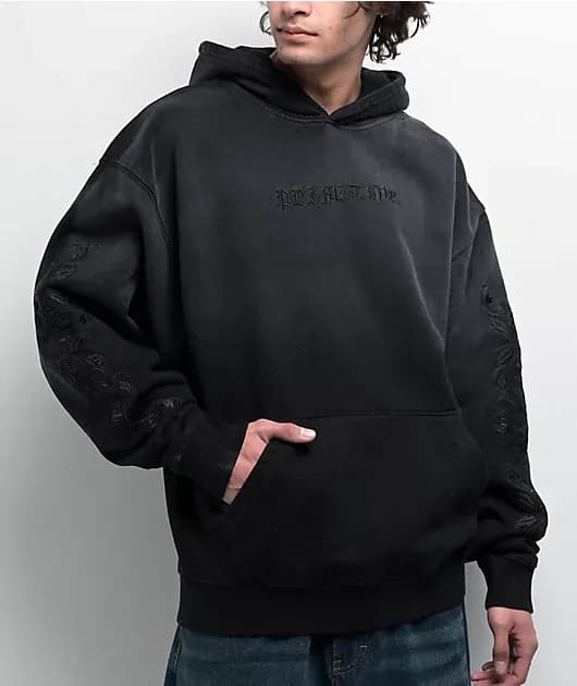 Nightfall Oversized Black Wash Hoodie — image 1 of 1