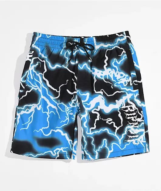 Nikola Black Blue Board Shorts — image 1 of 1