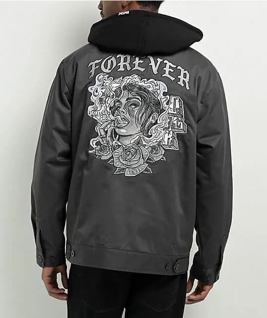 Nuestra Charcoal Hooded Jacket — image 1 of 1