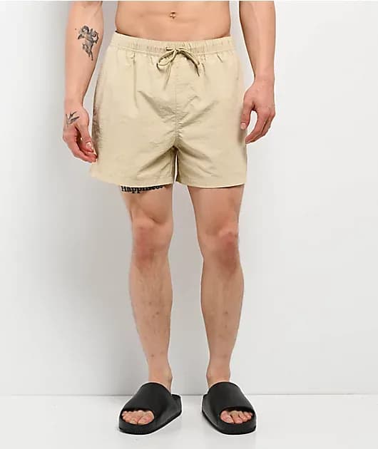 Ollie Beige Board Shorts — image 1 of 1