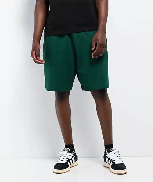 Originals Shmoofoil Featherweight Dark Green Sweat Shorts — image 1 of 1