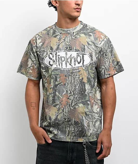 Oval Logo Green Camo T-Shirt — image 1 of 1