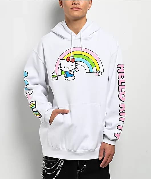 Over The Rainbow White Hoodie — image 1 of 1